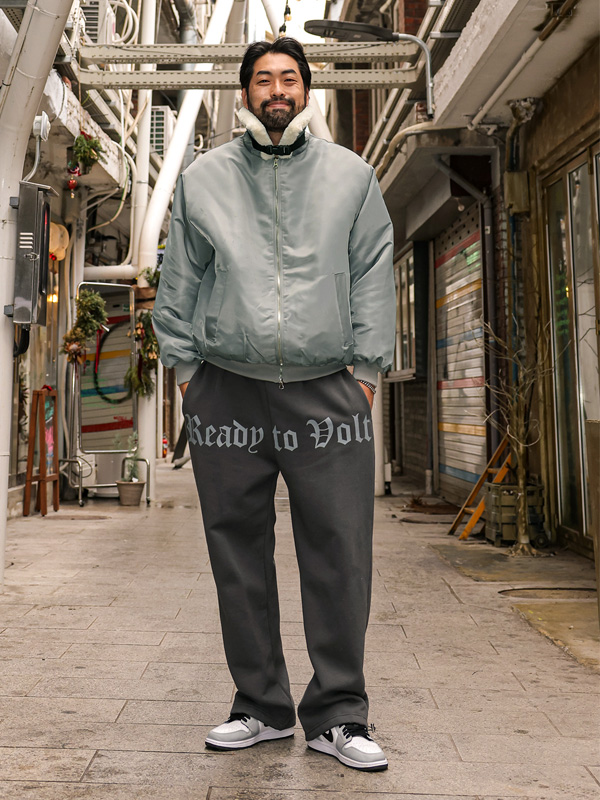 (XL-5XL)<BR>노클란 이중지퍼 flight jacket(안감누빔)