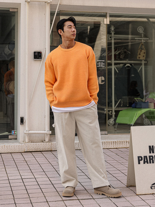 카탐바 Semi-wide fit 골덴밴딩팬츠