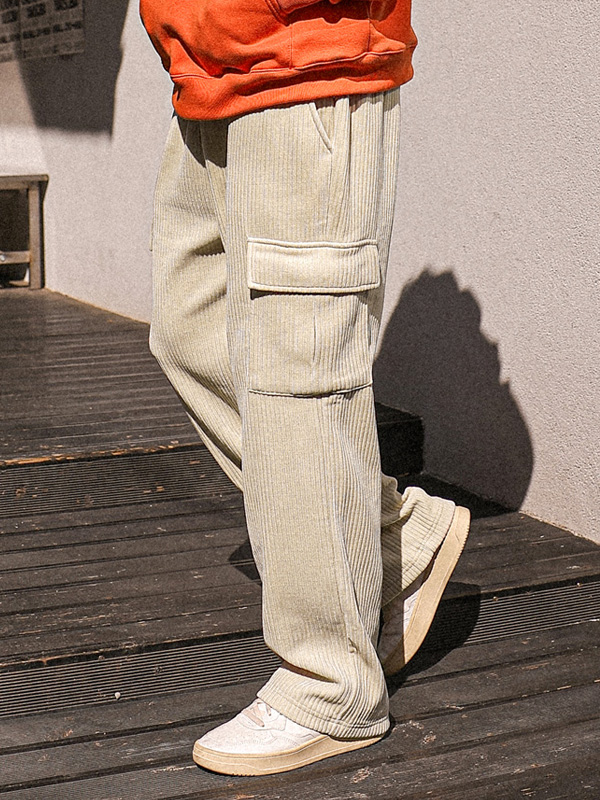 (M-3XL)<BR>팜힐 Semi-wide fit Corduroy cargo-banding pants 809