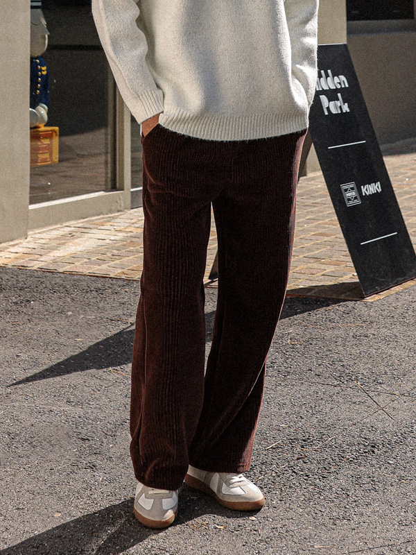 (M-4XL)<BR>파야코 Semi-wide fit 골덴밴딩팬츠 808