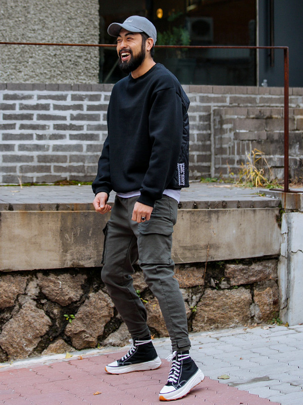 (2XL-5XL)<br>스탯 Padding a napping sweatshirt