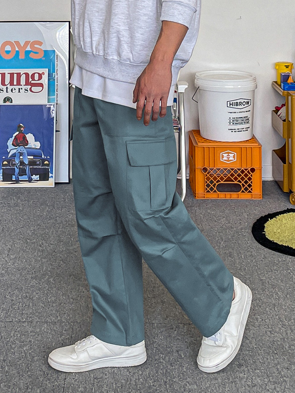 (XL-6XL)<BR>퍼듀카 Semi-wide fit banding pants<br><font color="#224f20"><B>*Select length (Basic,Long+10cm)</B></font>