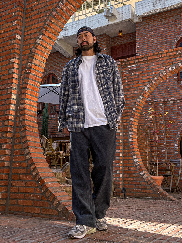 (L-5XL)<BR>리아노바 checkered shirt N001