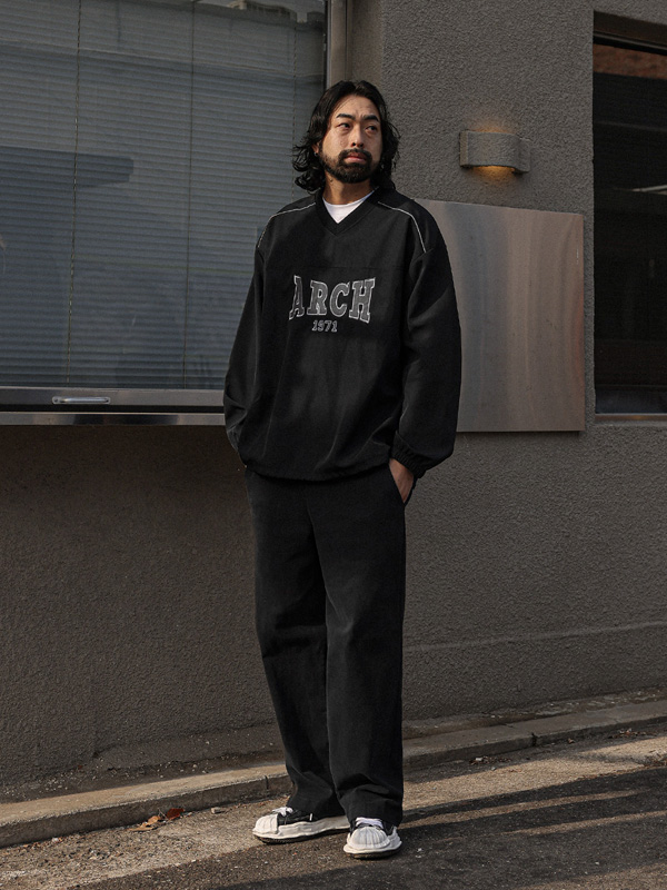 (L-4XL)<br>아소오다 Semi-wide fit 기모밴딩팬츠