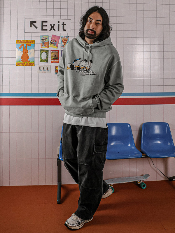(3XL-6XL)<BR>비소카 pigment Hoodie