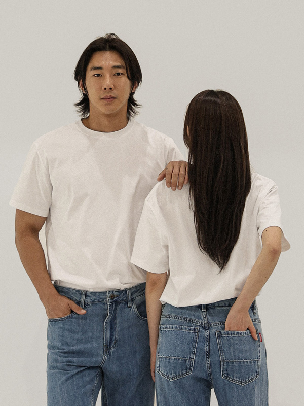 (M-6XL)<br>primium Basic short-sleeved T-shirt<br><font color="#fb5ec9"><B>[1+1+1]</B></font>