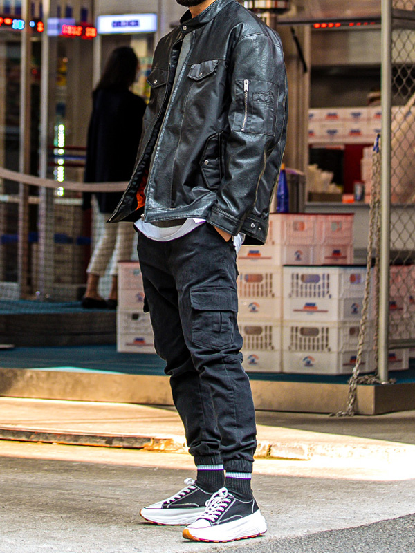 (S-6XL)<BR>리옹 Cargo Back banding 조거기모팬츠