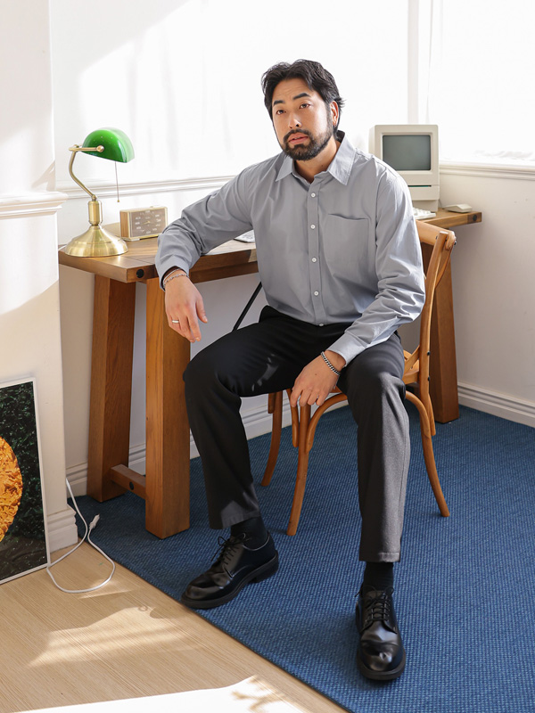 (S-4XL)<BR>치다크 Sidebanding Slim Fit 기모슬랙스