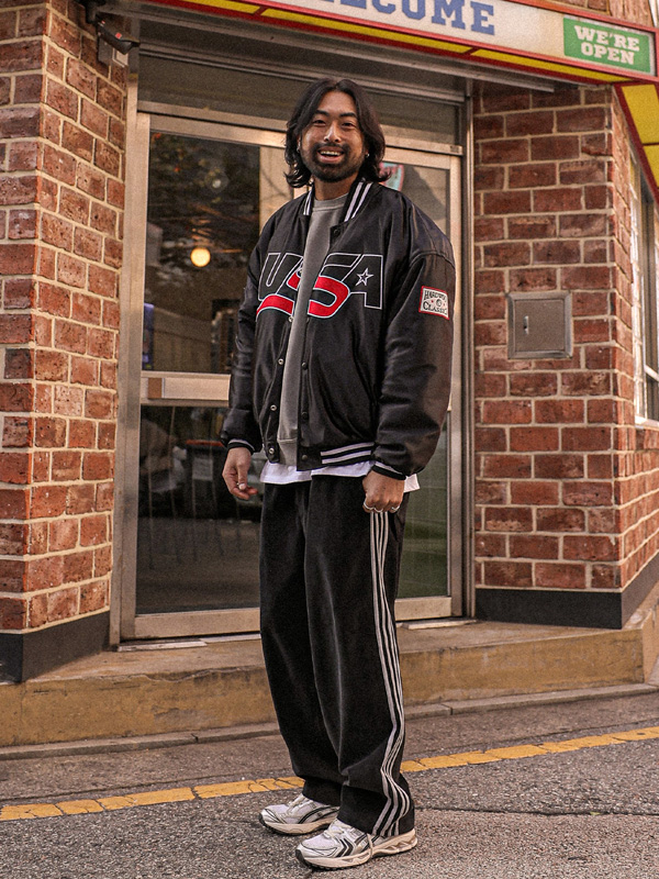 (L-4XL)<BR>고빈드 wide fit 골덴밴딩팬츠