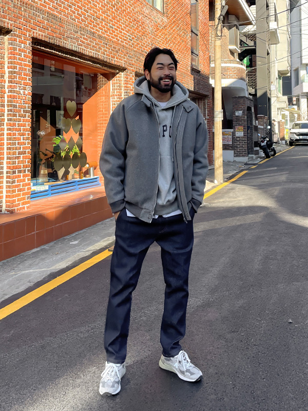 (L-5XL)<BR>코탐 Banding Tapered fit 데님기모팬츠