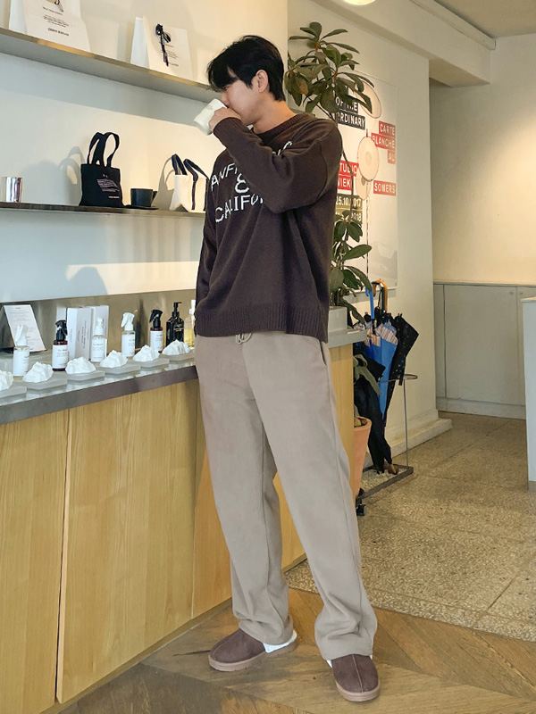 (L-5XL)<BR>아초니 Semi-wide fit  banding pants