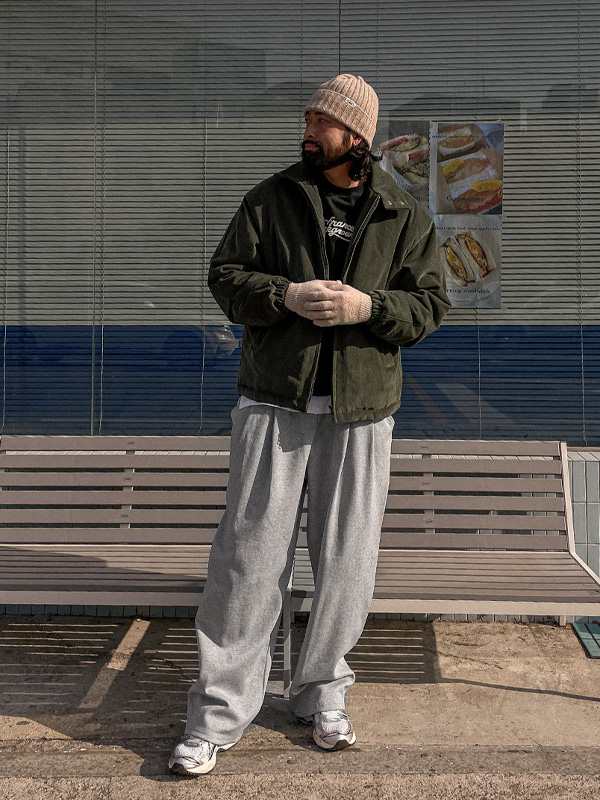 (XL-6XL)<BR>니드리노 Semi-wide fit 기모밴딩팬츠 P004