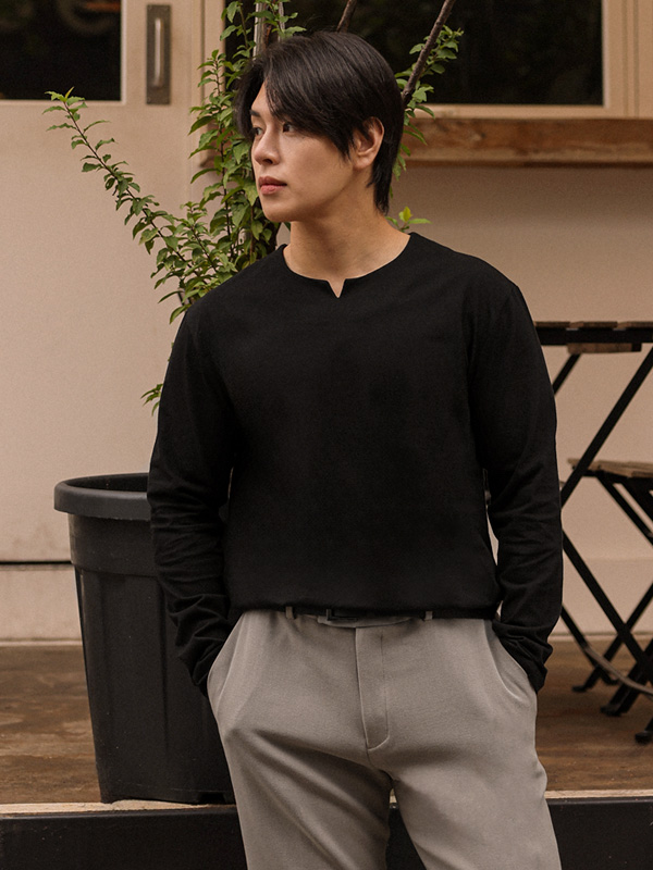 (L-5XL)<br>성공하면 Incision a long-sleeved t-shirt