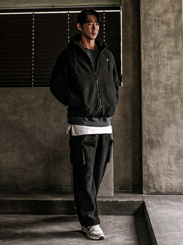 (XL-6XL)<br>비컨스 Fleece Hoodies zip up