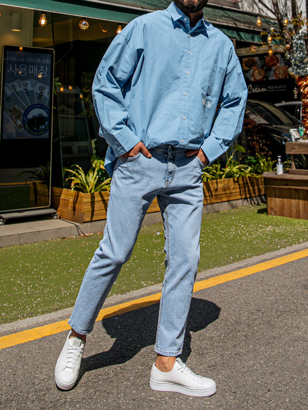 (S-5XL)<BR>알리타 Banding denim pants1772<br><font color=