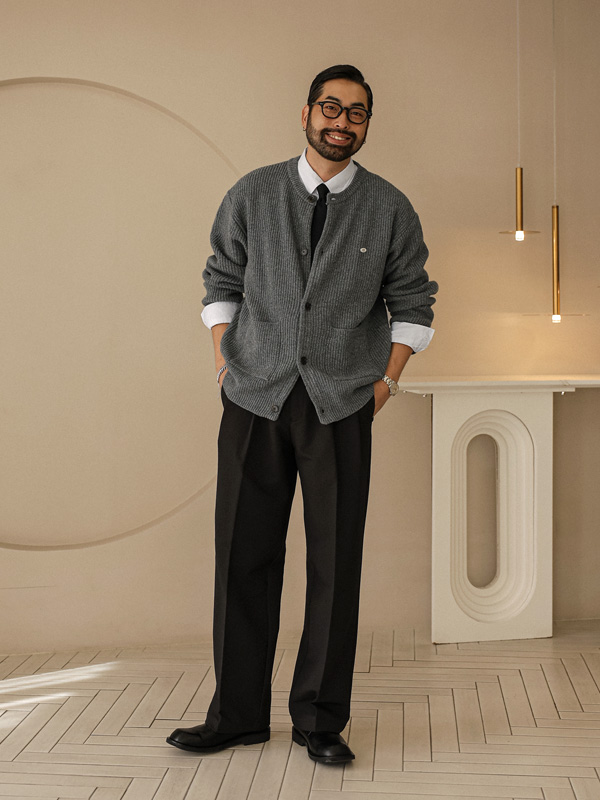 치타푸르 Wool knit cardigan