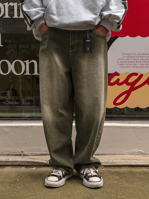 피코리베 wide fit denim pants D577