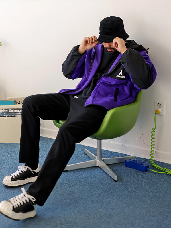 (L-5XL)<BR>하브러 Tapered fit Span Banding 기모면팬츠