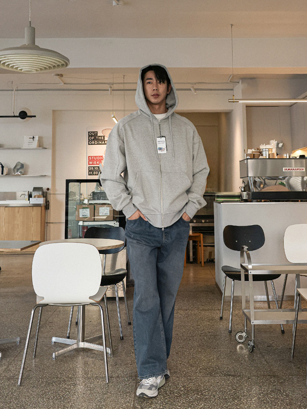 (L-5XL)<BR>쿠아조크  Napping hood zip-up