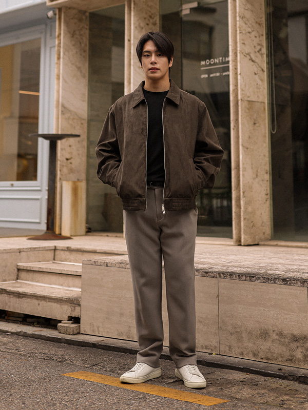 (M-4XL)<BR>콘드라 스웨이드자켓