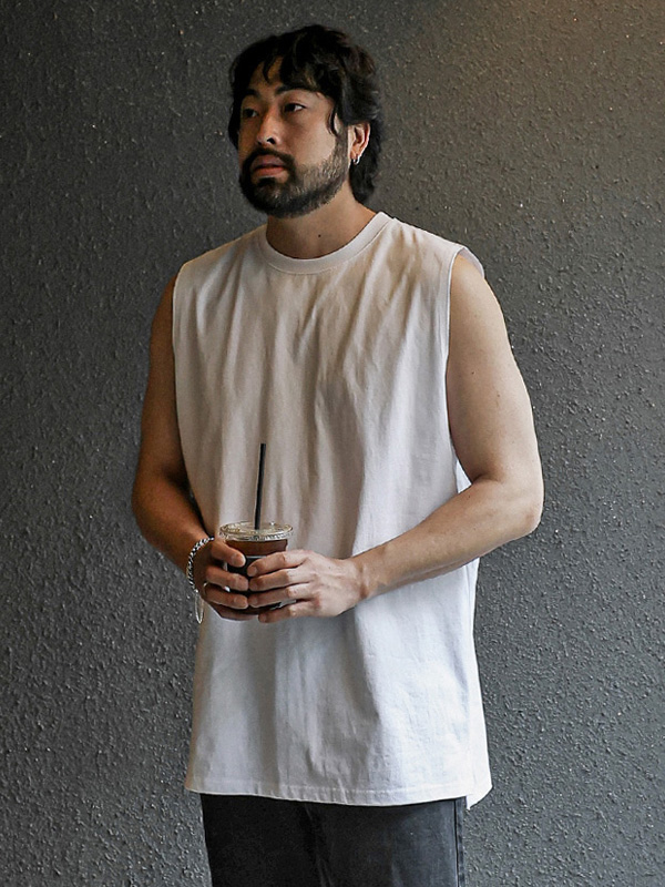 (L-5XL)<BR>카이노 layered Sleeveless shirts<BR><font color="#224f20"><b>*Select length (Basic,+4CM,+8CM)</b></font>