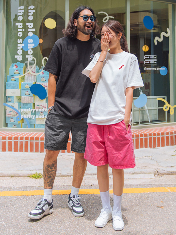 (S~6XL)<br>썸남썸녀 Ice cream Embroidery Short T shirts