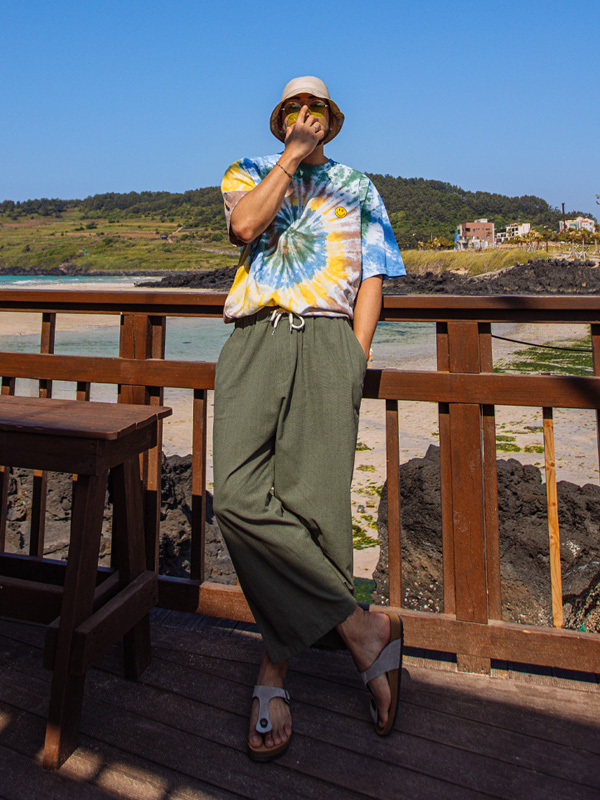 (L-5XL)<BR>하킹스 wide banding pants <br><font color="#098a09"><B>Select length (Basic,Long+10cm)</B></font>