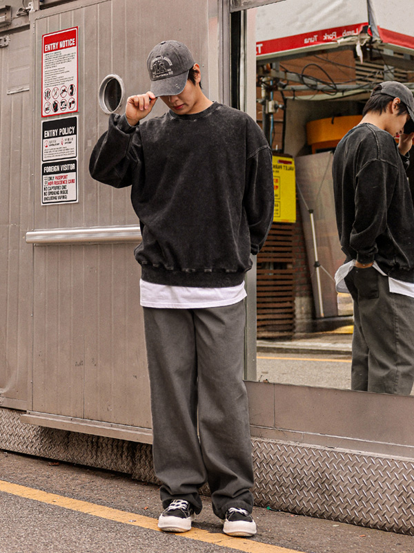 발로리스 Semi-wide fit cotton pants