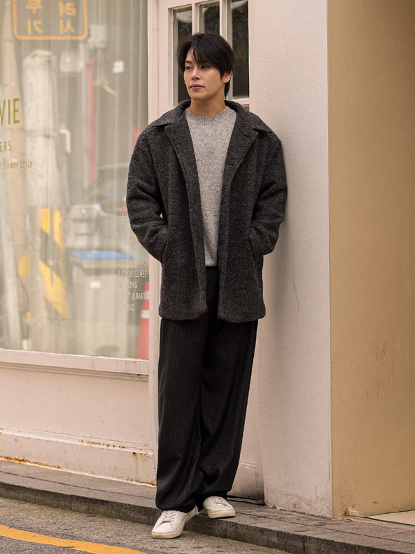 루카랭 Wool 하프코트