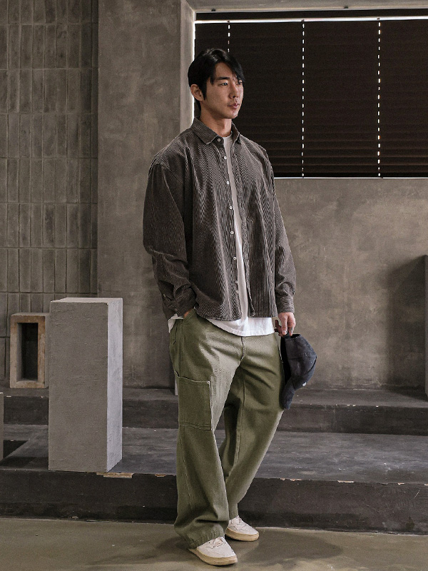 모티코 pigment 골덴셔츠