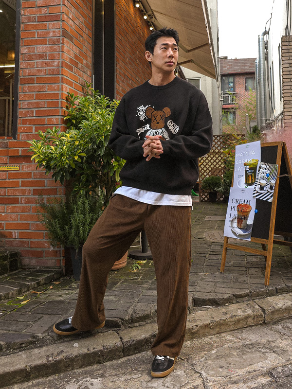 (L-3XL)<br>자르콘 standard fit 골덴밴딩팬츠