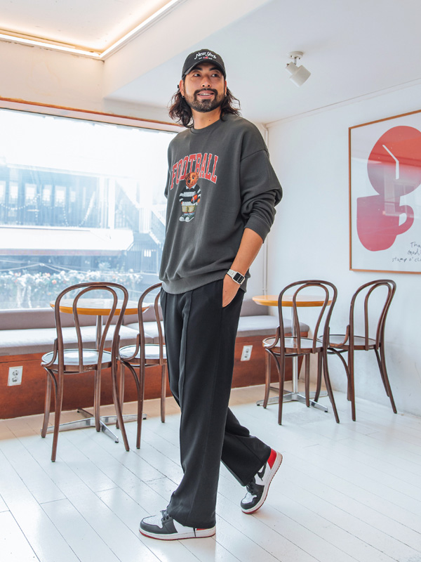 (L-5XL)<br>풋볼테디 man-to-man T