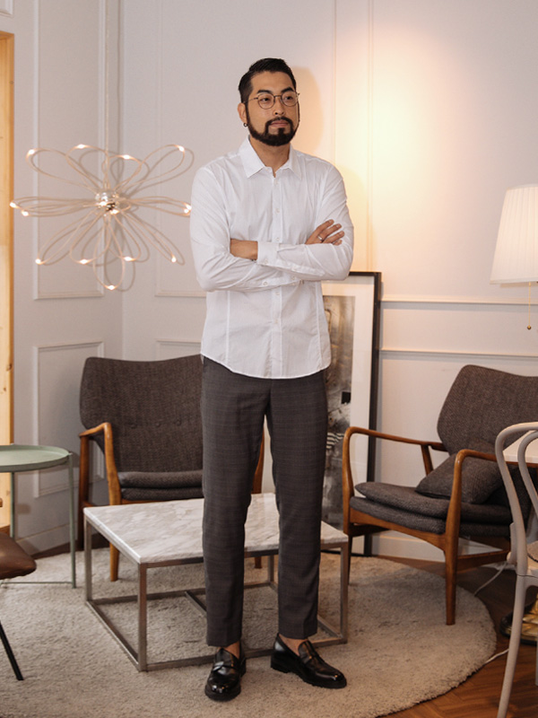 (M-6XL)<br>사랑받는 Slim Fit Span Shirt <br><font color="#098a09"><B>Select length (Basic,Long+8cm)</B></font>