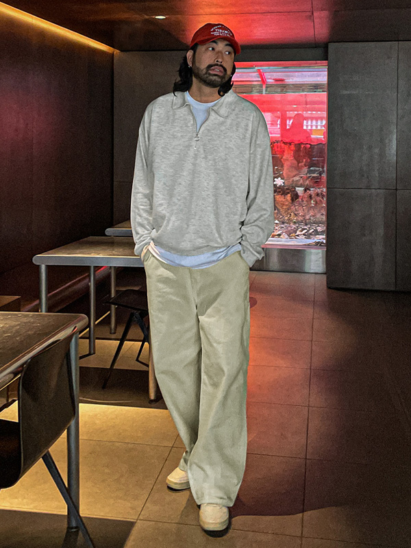 (XL-6XL)<br>아서드 collar sweatshirt