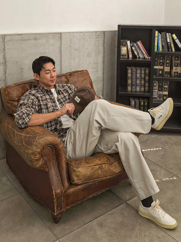 (L-7XL)<BR>오로미아 checkered shirt 10018