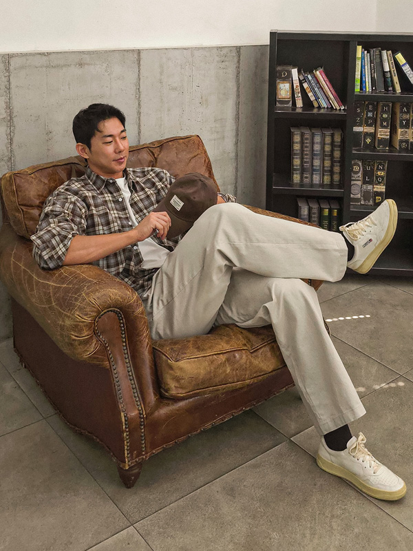 (M-5XL)<BR>헤이우드 Semi-wide fit Back banding cotton pants