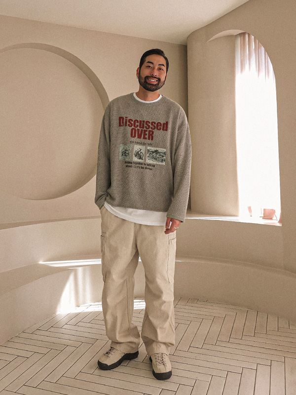 (XL-6XL)<BR>파티마 Waffle knitwear