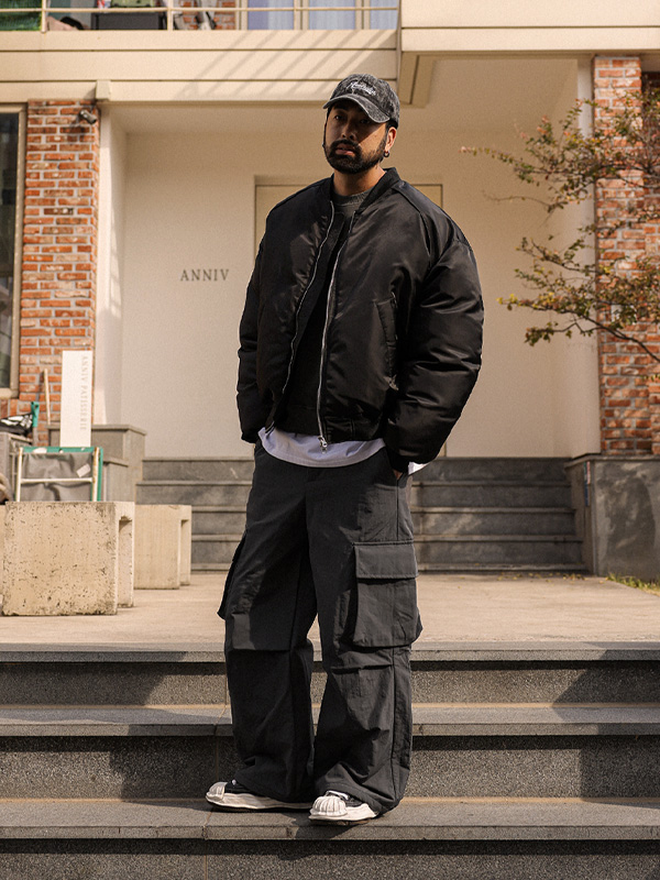 파이크 Semi-wide fit 패딩밴딩팬츠