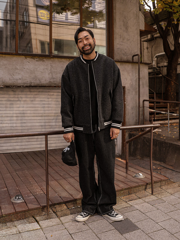 (S-3XL)<BR>파란키 Semi-wide fit non-wash denim pants