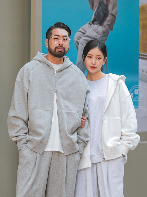 (L-5XL)<BR>쿠아조크  Napping hood zip-up