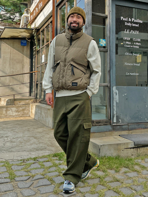 (L-5XL)<BR>리그너 Goose down Padded vest