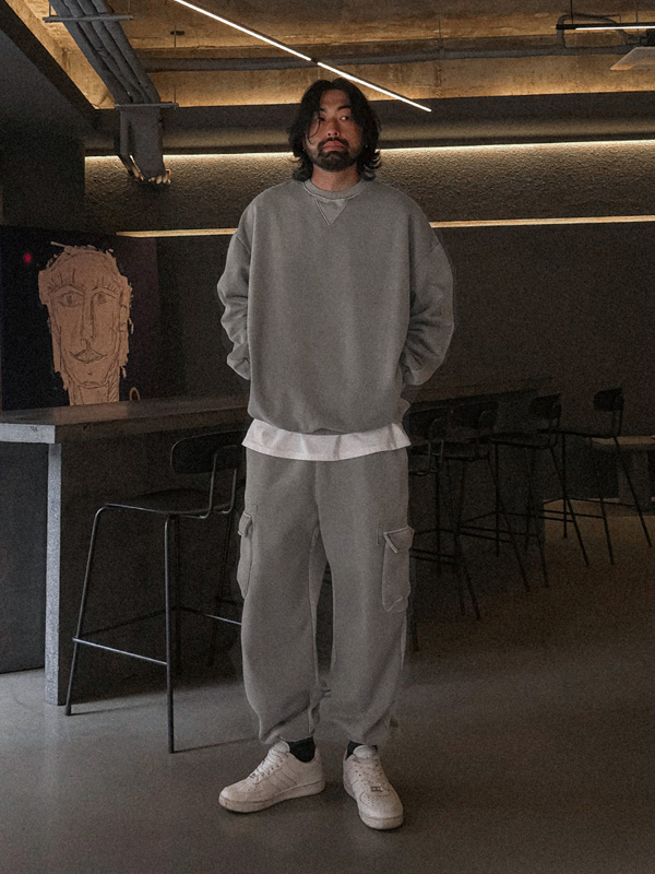 (XL-6XL)<BR>반크리 pigment Training 기모조거팬츠