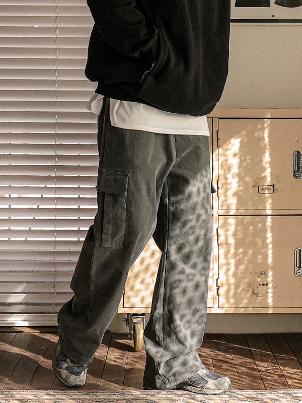 (L-4XL)<br>그로난트 Semi-wide fit cargo-banding 기모팬츠