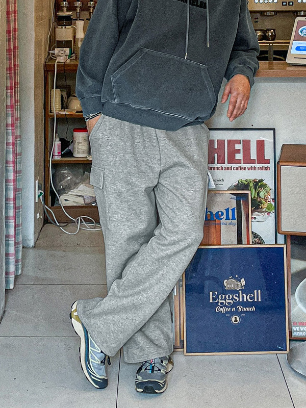 (L-4XL)<BR>티와디 Semi-wide fit 기모밴딩팬츠