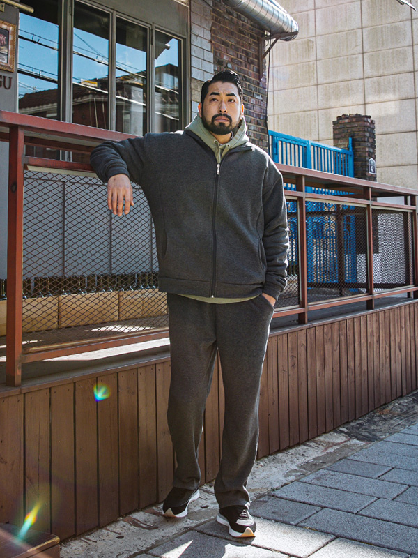 (M-5XL)<BR>체온보호  Zip up<br><font color="#224f20"><B>*Select length (Basic,Long+8cm)</B></font>