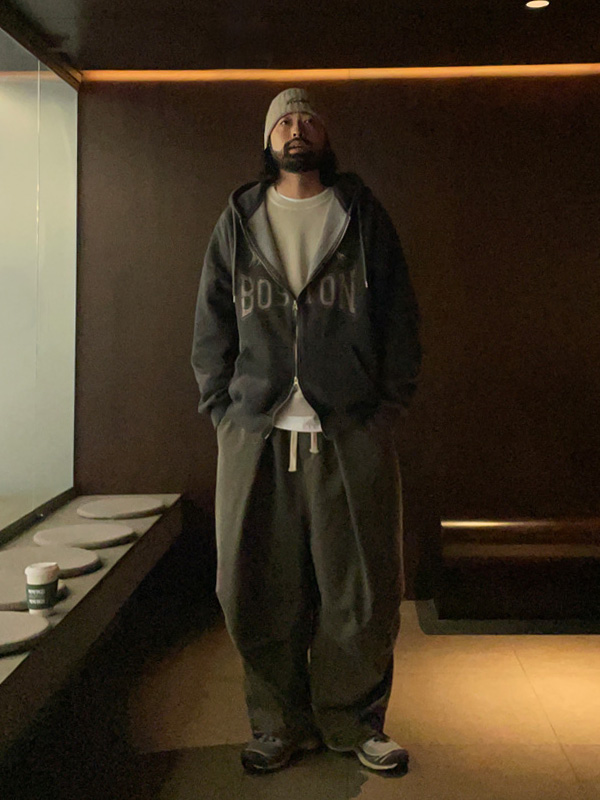 (XL-6XL)<BR>시우노바 pigment Napping hood zip-up