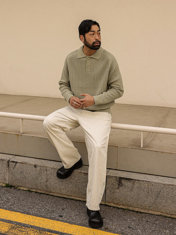 (L-5XL)<BR>티린스크 Wool 카라니트