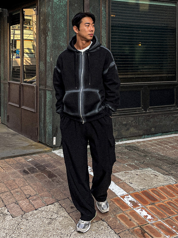 (M-4XL)<BR>하리터 Semi-wide fit cargo-banding 기모팬츠