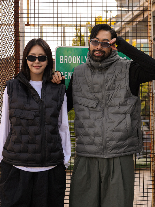 (M-7XL)<br>마르코스 Goose down 후드패딩조끼 25251