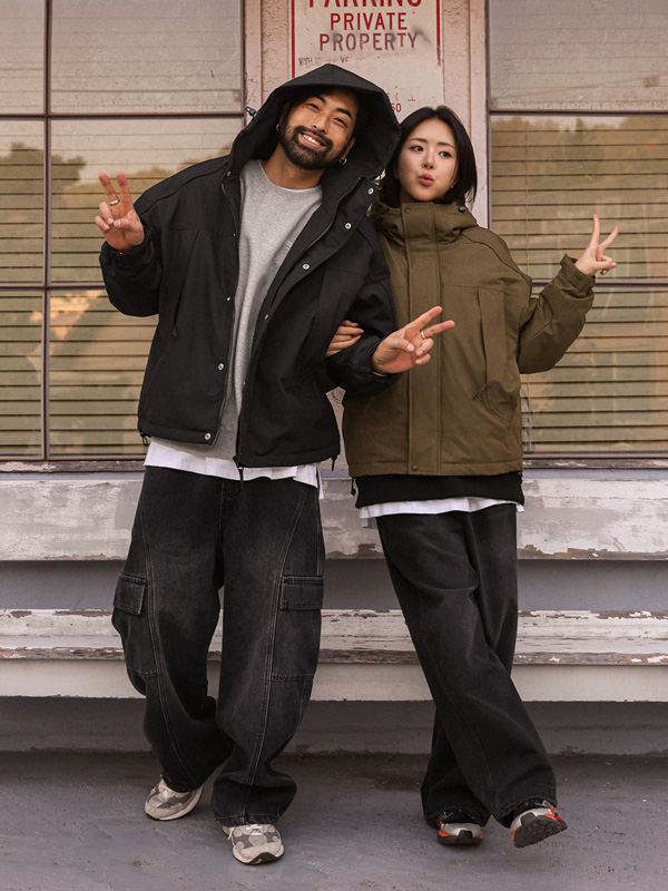 (M-7XL)<br>티니그마 Goose down 하프후드점퍼 25265